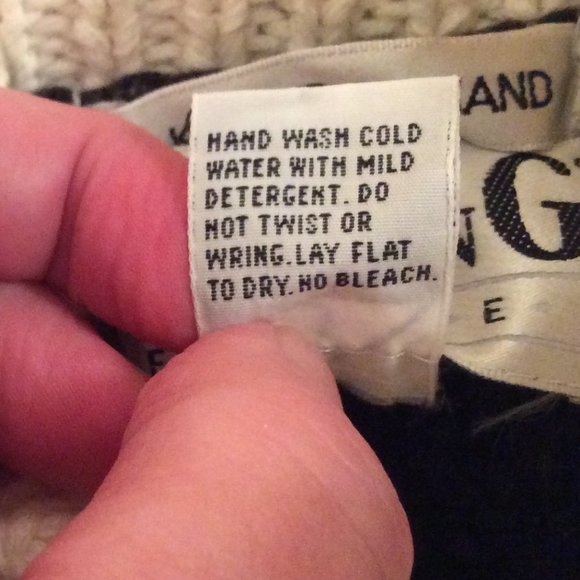 Hand Knitted Vintage Oversize Funnel Neck Sweater - Picture 14 of 16